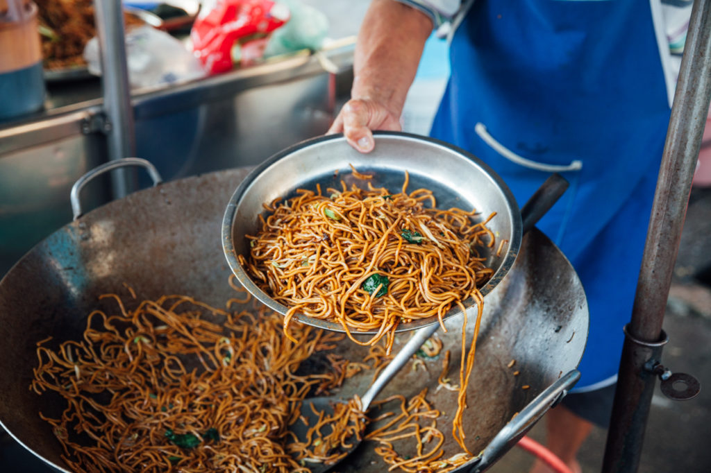 Wok-fried noodles at Kimberly Street Food Night Market