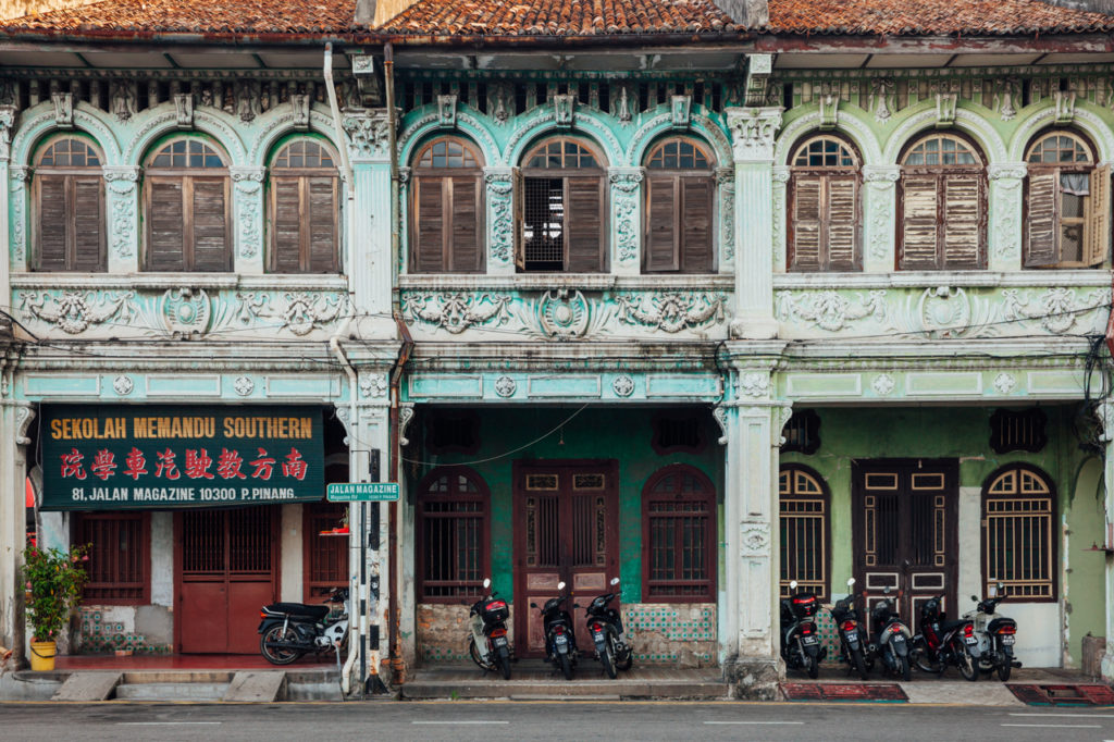 Facade of the old building in George Town