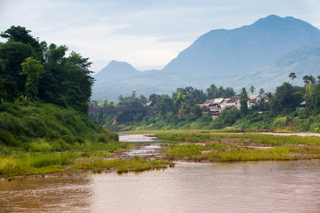 The Nam Khan river in the morning, Luang Prabang, Laos