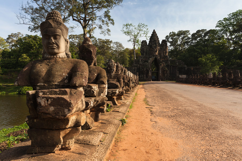 The entrance to Angkor Thom the former capital of Khmer empire