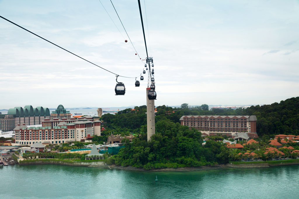 Cable car leading to Sentosa, Singapore