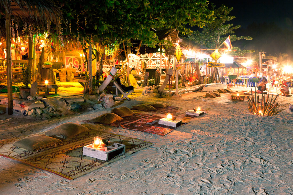 Bars under the stars at Pattaya Beach