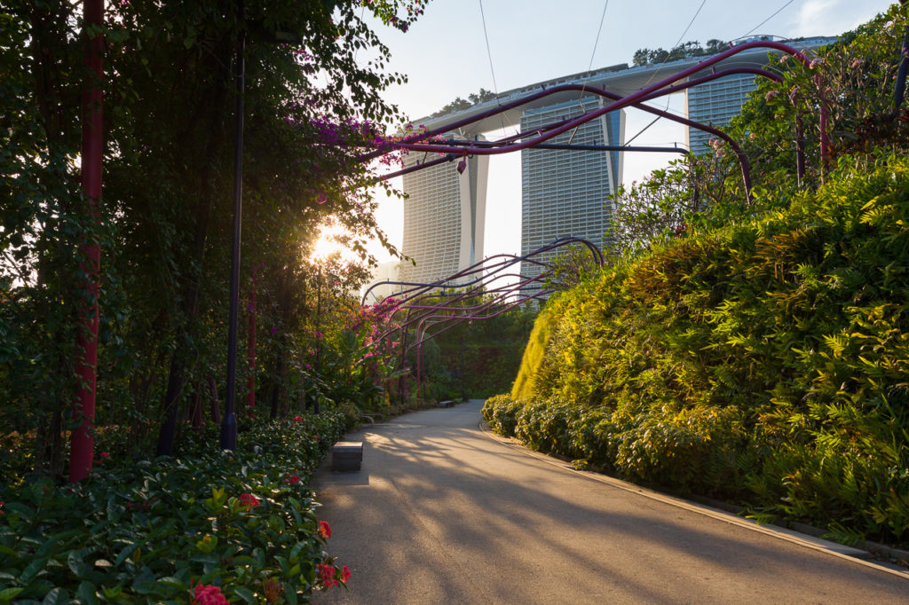 Park alley at Gardens by the Bay, Singapore