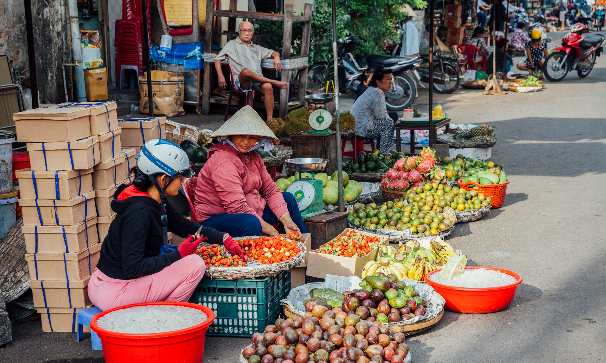 Street market in Vietnam